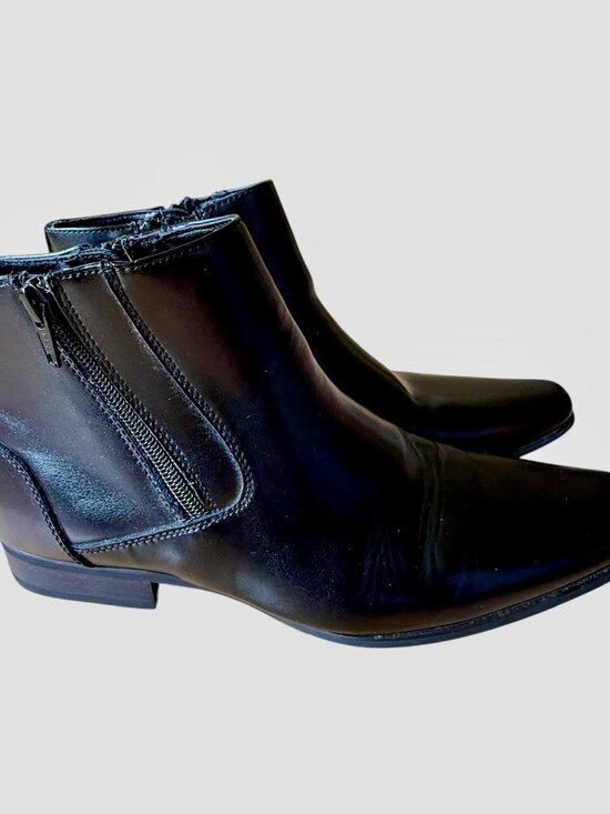 Calvin Klein Men\'s Ankle Boots Booties Black Leather US 9.5 main image 2
